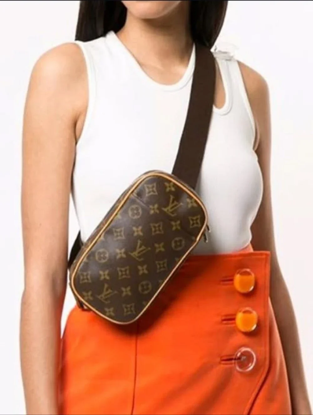Louis Vuitton Monogram BUM WAIST Fanny Pack Belt BAG Crossbody Gange WCOA Unisex